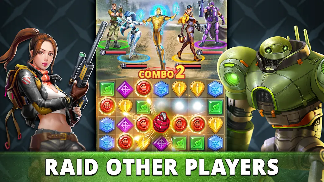 Puzzle Combat: Match-3 RPG [MOD: безлимитные деньги и энергия] Screenshot 2