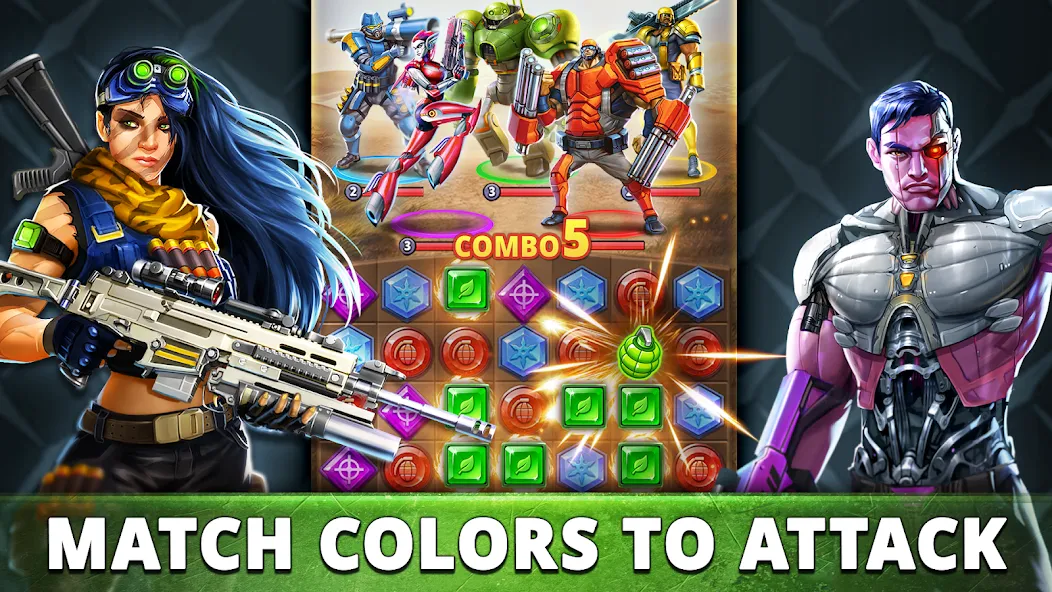 Puzzle Combat: Match-3 RPG [MOD: безлимитные деньги и энергия] Screenshot 4