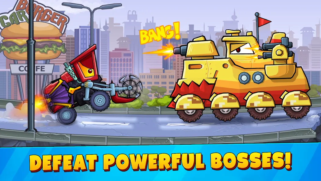 Car Eats Car 3 Hill Climb Race [MOD: безлимитные деньги и все машины открыты] Screenshot 1