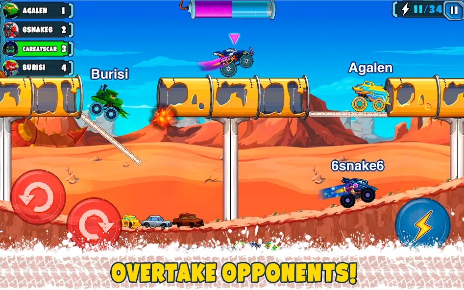 Car Eats Car Multiplayer Race [MOD: безлимитные деньги и все машины] Screenshot 1