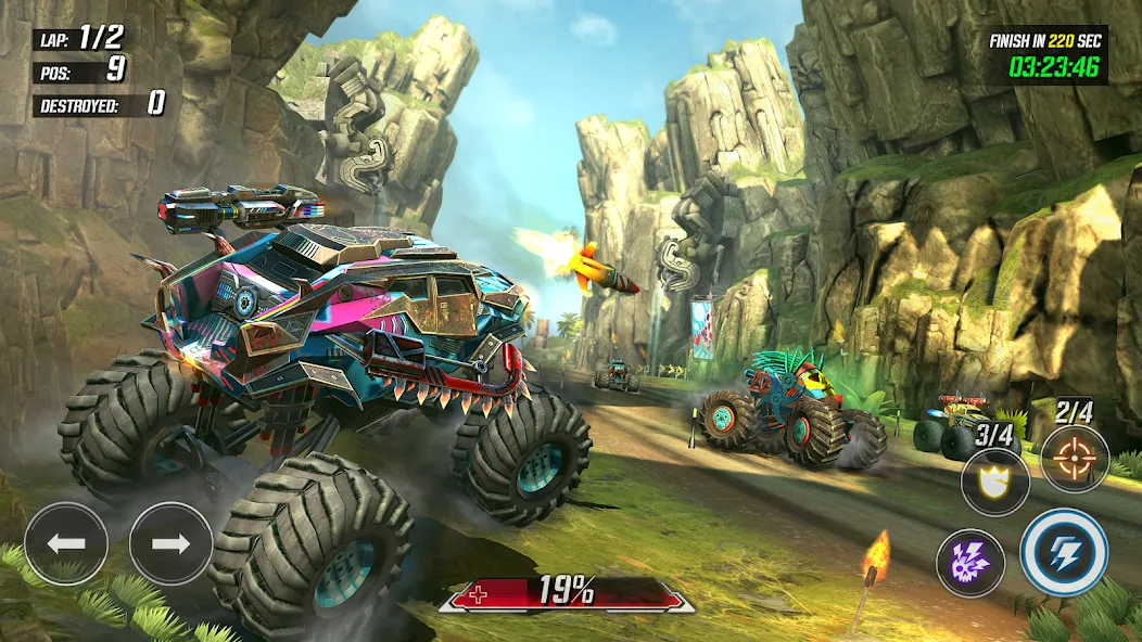 RACE: Rocket Arena Car Extreme [MOD: безлимитные деньги и улучшенное оружие] Screenshot 2