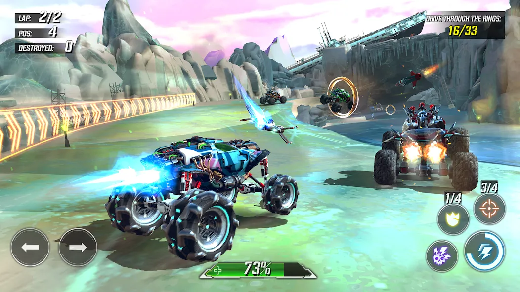 RACE: Rocket Arena Car Extreme [MOD: безлимитные деньги и улучшенное оружие] Screenshot 4