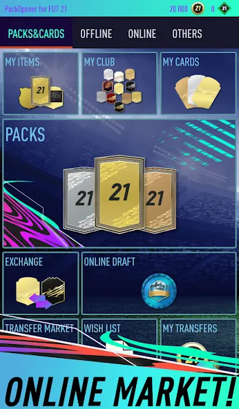 Pack Opener for FUT 21 [MOD: безлимитные монеты и редкие паки] Screenshot 2