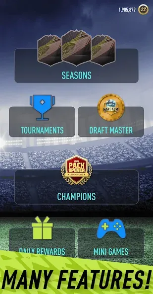 Smoq Games 22 Pack Opener [MOD: безлимитные монеты и редкие игроки] Screenshot 5