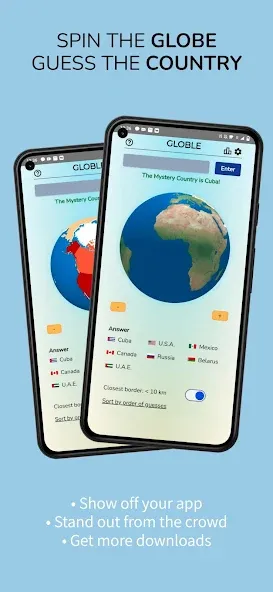 Globle - Country Guess Game [MOD: безлимитные подсказки и все страны открыты] Screenshot 1