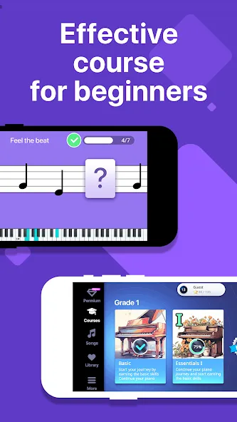 Simpia: Learn Piano Fast [MOD: быстрое обучение игре на пианино] Screenshot 2