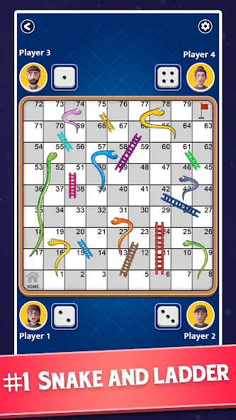Snakes and Ladders - Ludo Game [MOD: без рекламы и все поля открыты] Screenshot 2