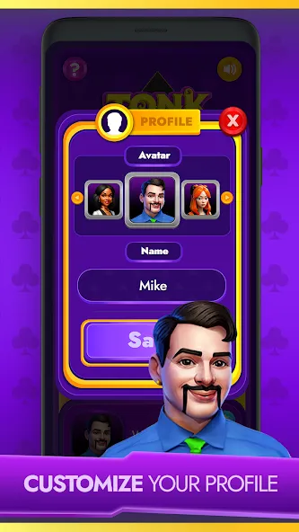 Tonk - Classic Card Game [MOD: безлимитные деньги и подсказки] Screenshot 5