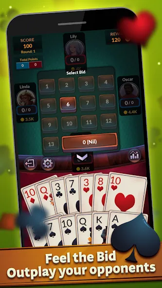 Spades - Offline Card Games [MOD: без рекламы и все режимы открыты] Screenshot 4