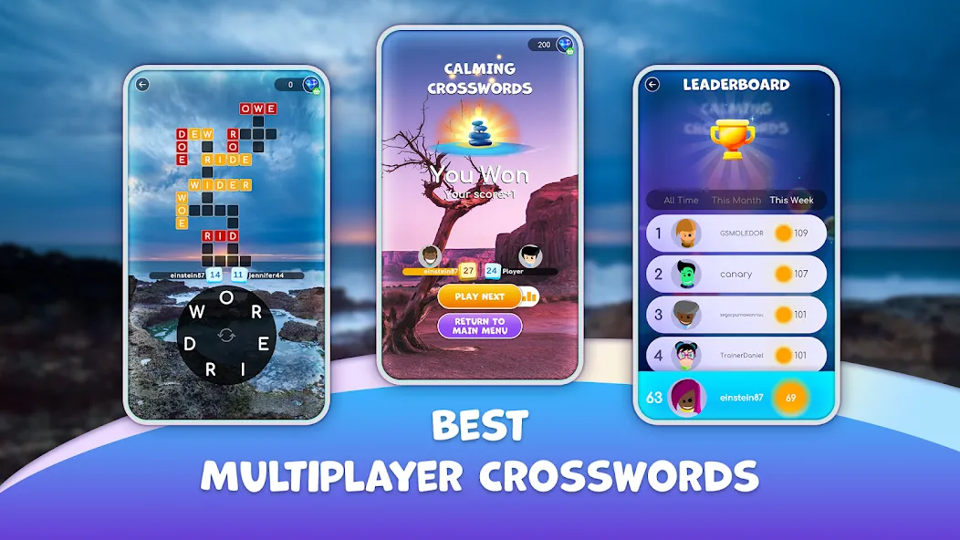 Calming Crosswords Word Puzzle [MOD: без рекламы и подсказки бесплатно] Screenshot 3