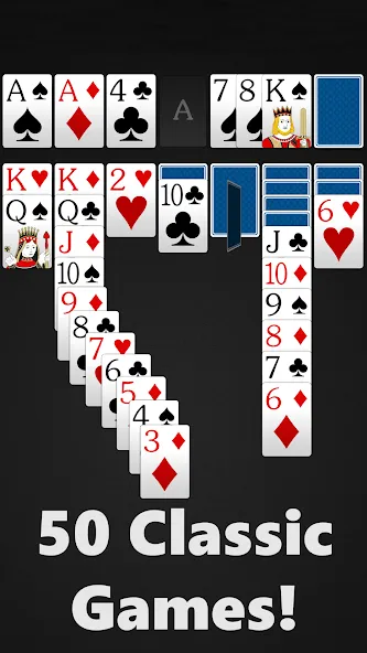 Solitaire - Classic Card Games [MOD: без рекламы и неограниченные подсказки] Screenshot 3