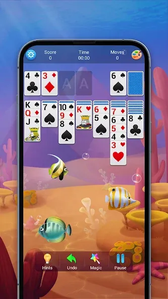 Solitaire, Klondike Card Games [MOD: безлимитные подсказки и отмены хода] Screenshot 2