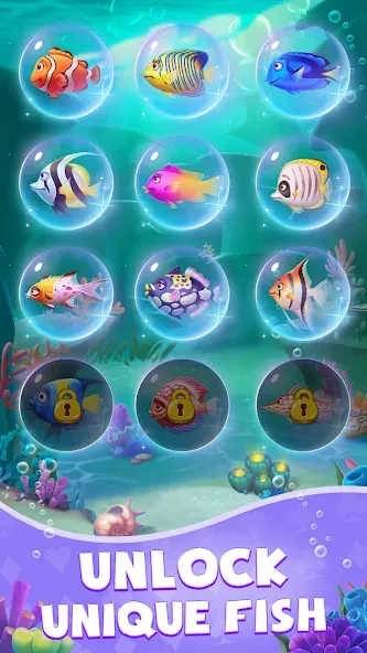 Solitaire: Fish Master [MOD: безлимитные монеты и рыбки] Screenshot 3