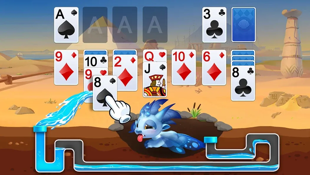 Solitaire Dragons [MOD: бесконечные монеты и бонусы] Screenshot 1