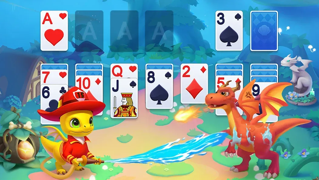 Solitaire Dragons [MOD: бесконечные монеты и бонусы] Screenshot 2
