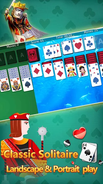 klondike solitaire :card shark [MOD: без рекламы и все карты открыты] Screenshot 2