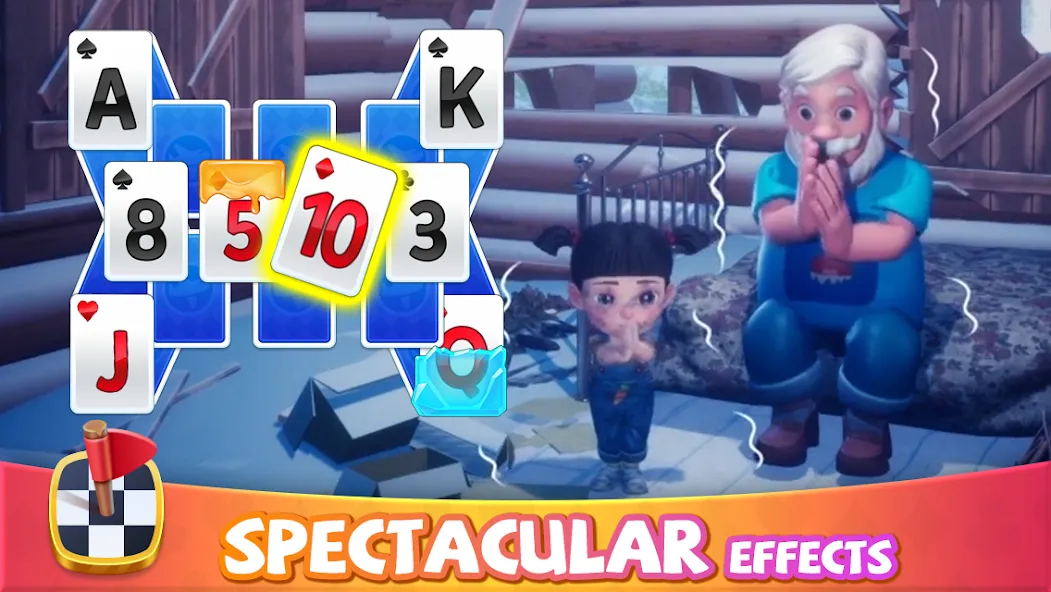 Solitaire Good Times [MOD: безлимитные монеты и подсказки] Screenshot 1