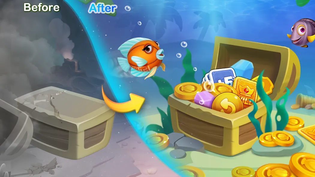 Solitaire TriPeaks Fish [MOD: безлимитные монеты и бонусы] Screenshot 3