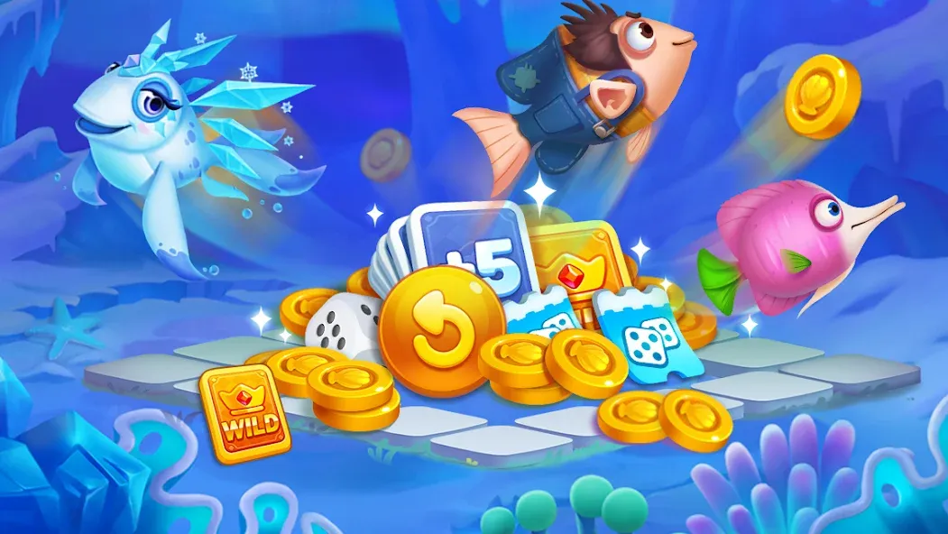 Solitaire TriPeaks Fish [MOD: безлимитные монеты и бонусы] Screenshot 5