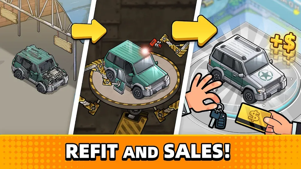 Used Car Tycoon Game [MOD: безлимитные деньги и премиум-автомобили] Screenshot 1