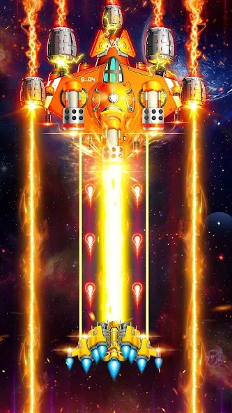 Space Shooter: Galaxy Attack [MOD: безлимитные деньги и мощное оружие] Screenshot 1