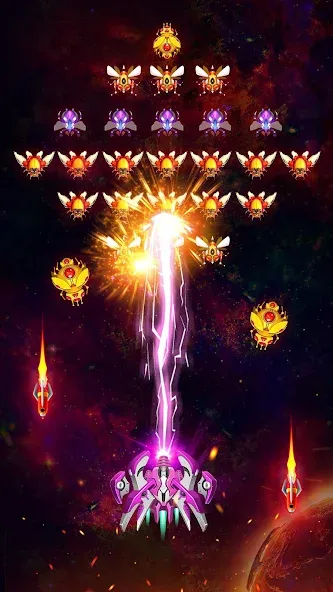 Space Shooter: Galaxy Attack [MOD: безлимитные деньги и мощное оружие] Screenshot 3