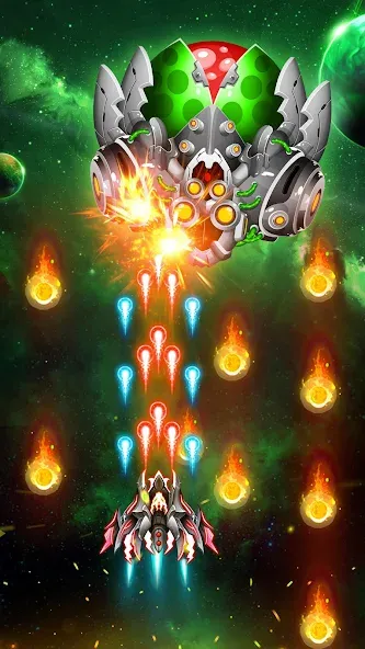 Space Shooter: Galaxy Attack [MOD: безлимитные деньги и мощное оружие] Screenshot 4
