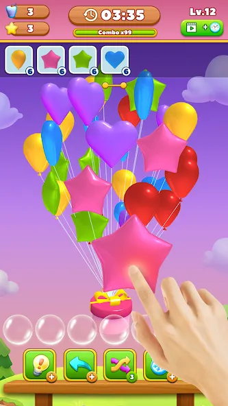 Match Triple Balloon [MOD: безлимитные монеты и все уровни открыты] Screenshot 1