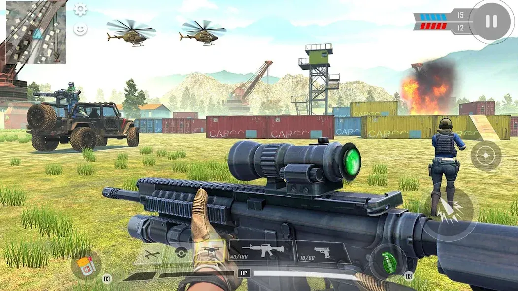 Commando War Army Game Offline [MOD: безлимитные патроны и здоровье] Screenshot 4