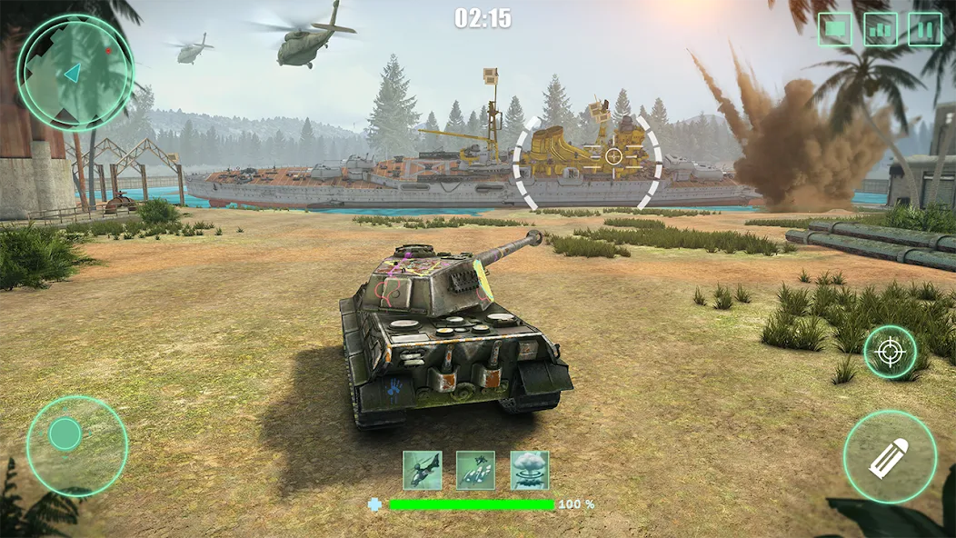 World Tanks War: Offline Games [MOD: безлимитные деньги и мощная техника] Screenshot 1