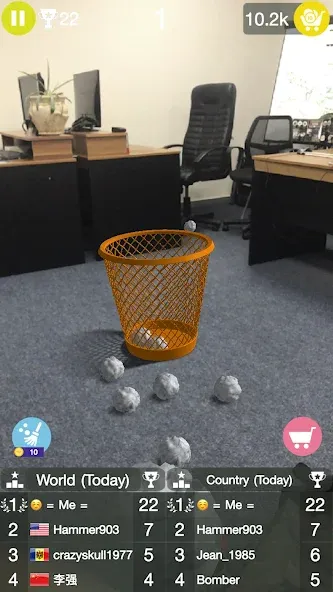 Paper Bin AR [MOD: без рекламы и все уровни открыты] Screenshot 1