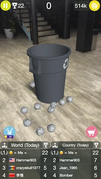 Paper Bin AR [MOD: без рекламы и все уровни открыты] Screenshot 2