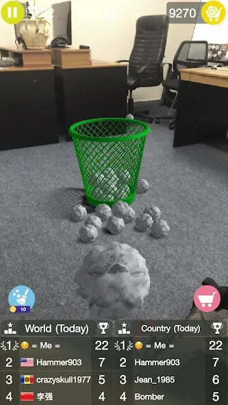 Paper Bin AR [MOD: без рекламы и все уровни открыты] Screenshot 3