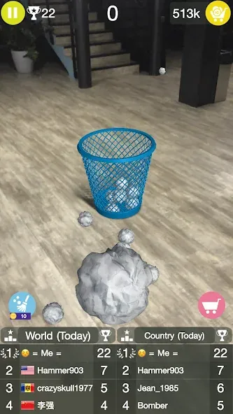 Paper Bin AR [MOD: без рекламы и все уровни открыты] Screenshot 4