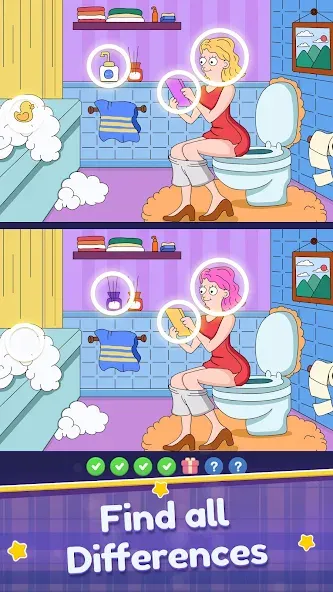 Find Differences: Spot Fun [MOD: подсказки доступны и уровни открыты] Screenshot 1