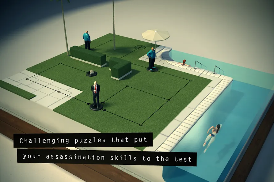 Hitman GO [MOD: безлимитные подсказки и открытые уровни] Screenshot 2
