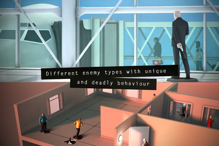 Hitman GO [MOD: безлимитные подсказки и открытые уровни] Screenshot 4
