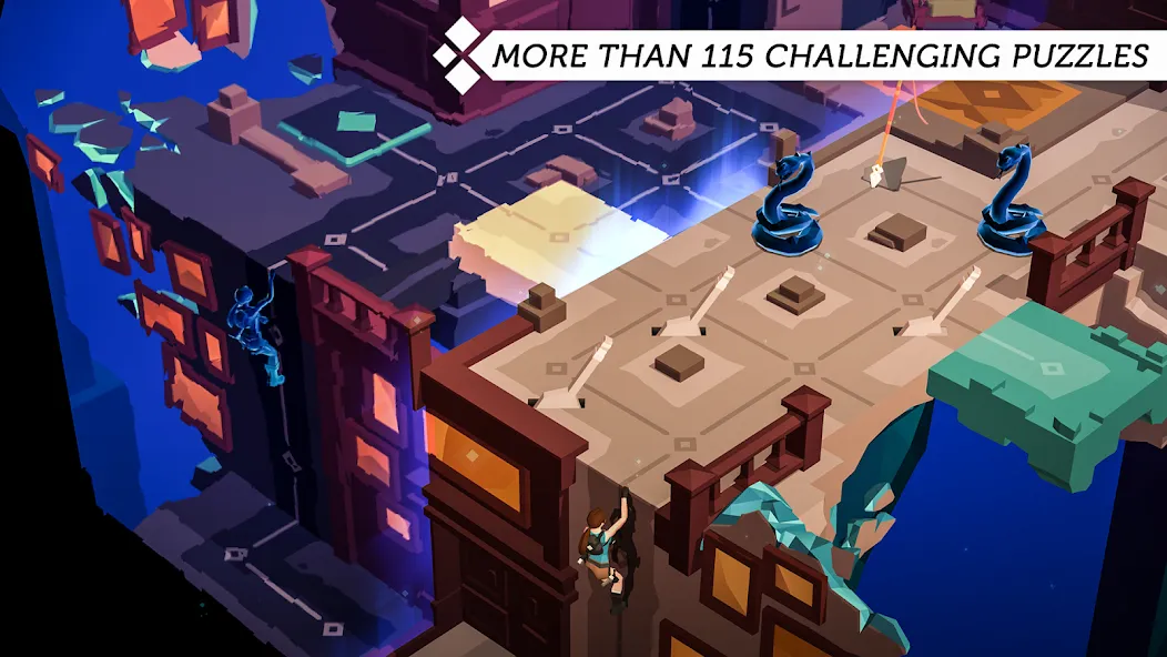 Lara Croft GO [MOD: безлимитные подсказки и все уровни] Screenshot 1