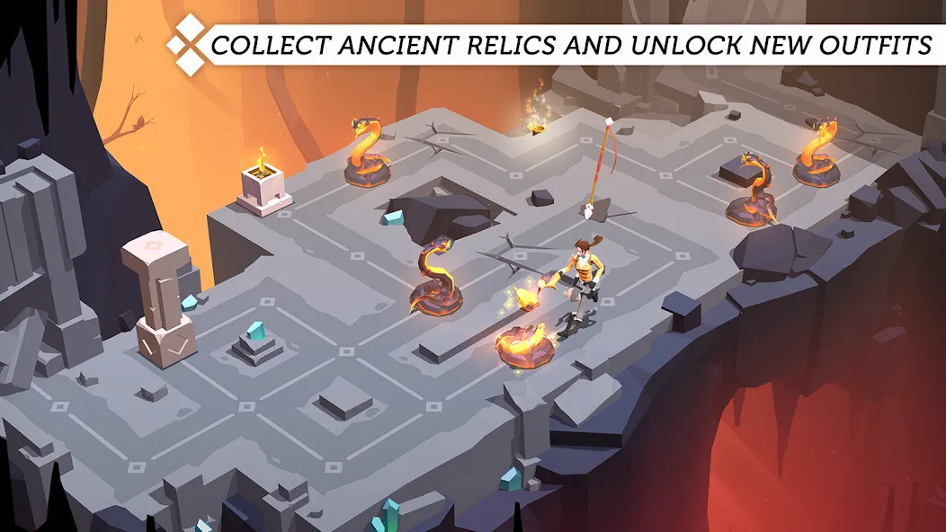 Lara Croft GO [MOD: безлимитные подсказки и все уровни] Screenshot 5