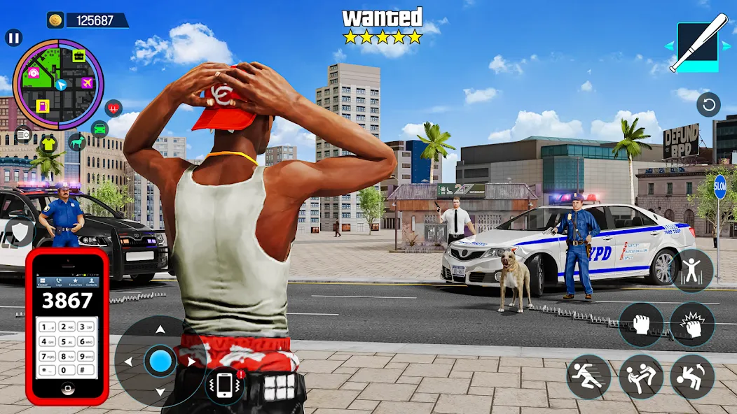 Gangster Mafia City Crime Game [MOD: безлимитные деньги и оружие] Screenshot 1