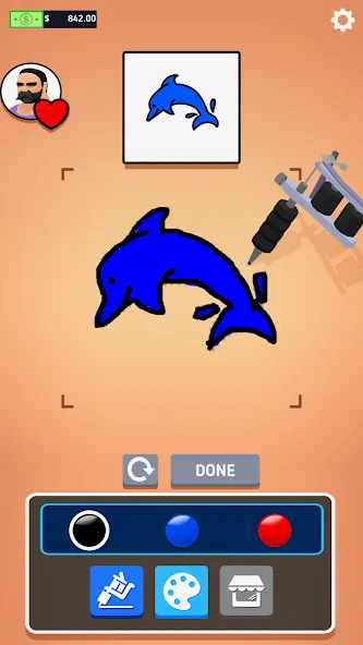 Ink Inc. - Tattoo Drawing [MOD: безлимитные деньги и все татуировки] Screenshot 2