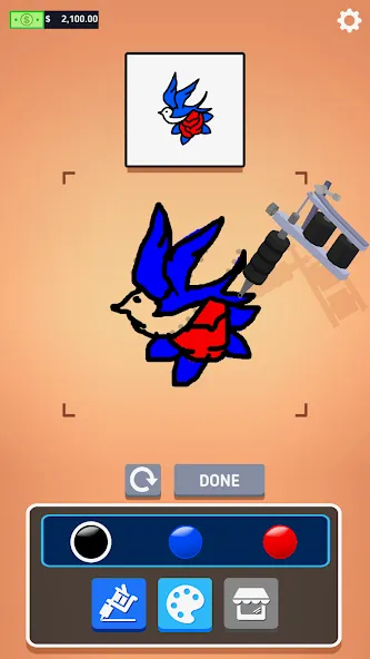 Ink Inc. - Tattoo Drawing [MOD: безлимитные деньги и все татуировки] Screenshot 3