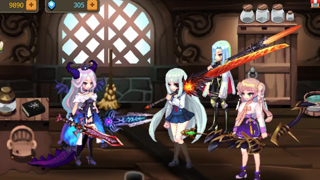 Dungeon Princess 2! : RPG [MOD: безлимитные деньги и усиленные герои] Screenshot 2