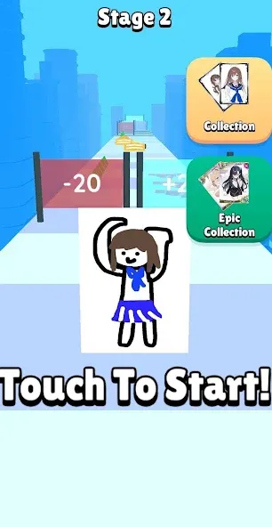 Card Run : Anime Evolution [MOD: безлимитные монеты и все карты] Screenshot 1