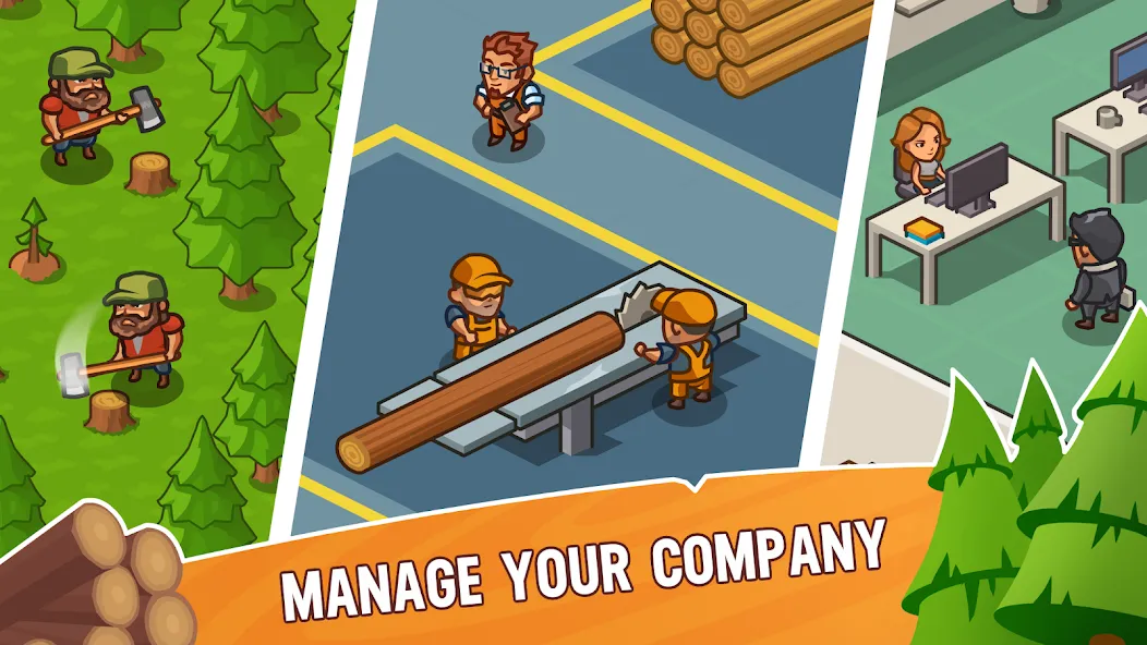 Lumber Inc Tycoon [MOD: безлимитные деньги и ресурсы] Screenshot 2