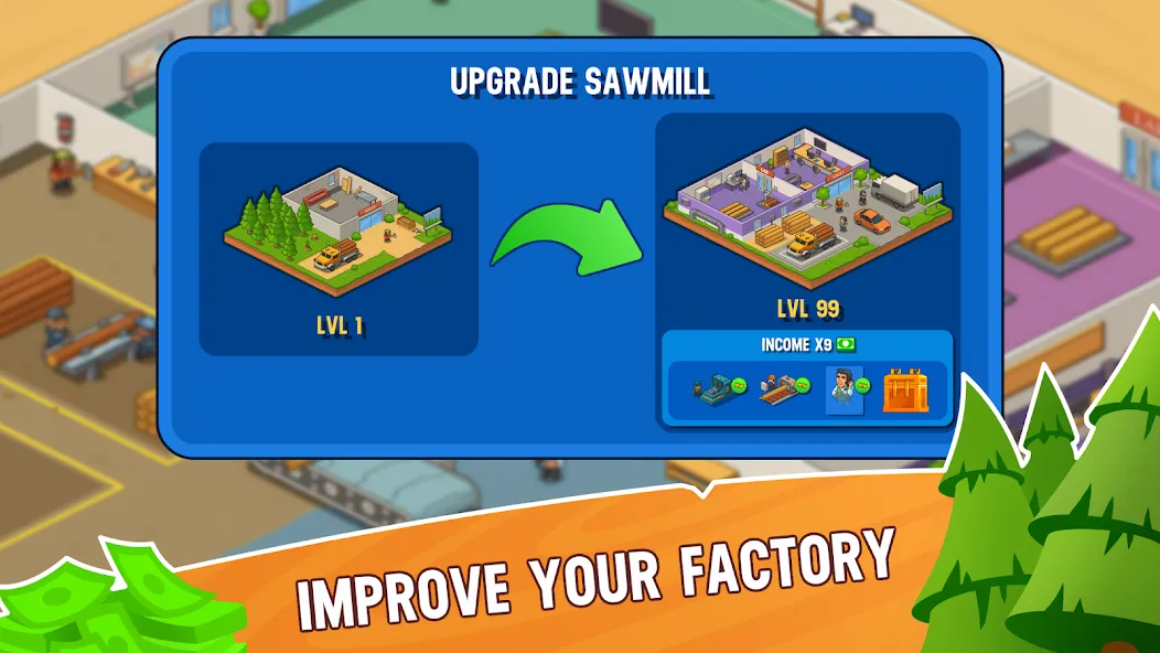Lumber Inc Tycoon [MOD: безлимитные деньги и ресурсы] Screenshot 4