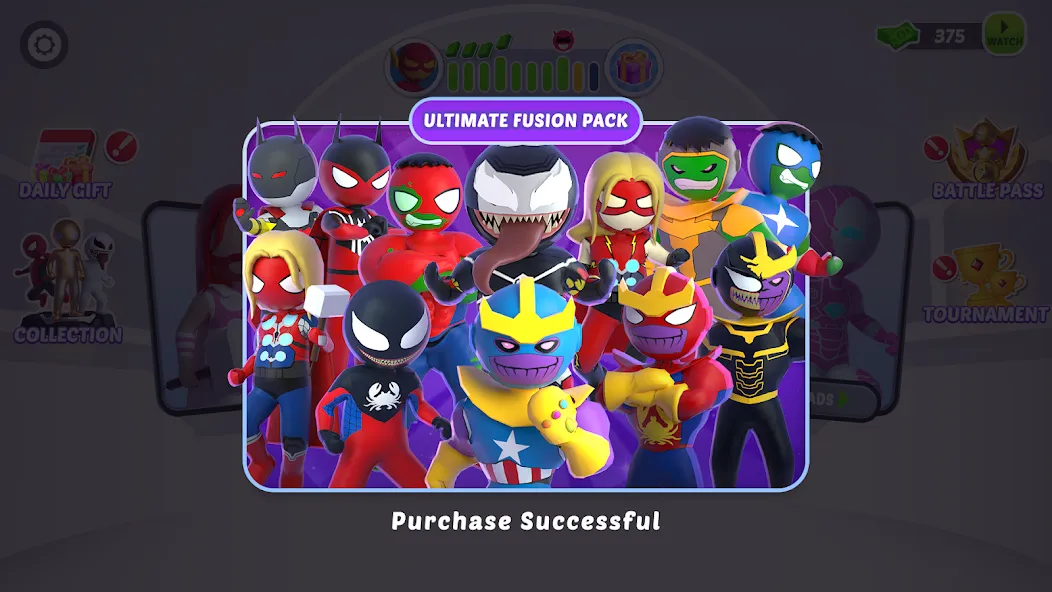 Stick Hero: Comic Superhero [MOD: безлимитные монеты и все герои] Screenshot 3