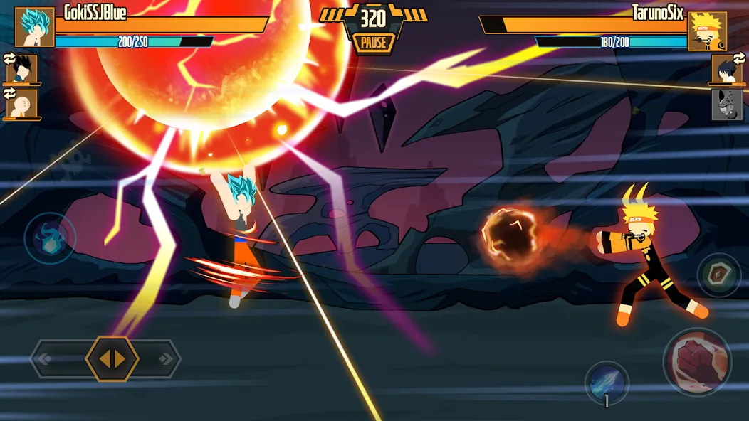 Stickman Dragon Fight - Super [MOD: безлимитные деньги и энергия] Screenshot 3