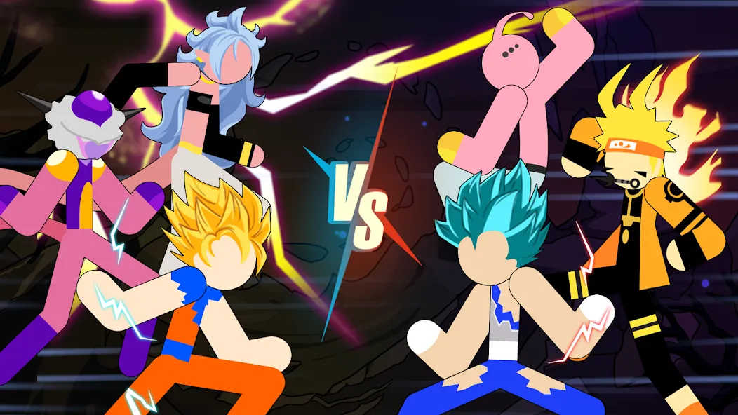 Stickman Dragon Fight - Super [MOD: безлимитные деньги и энергия] Screenshot 4