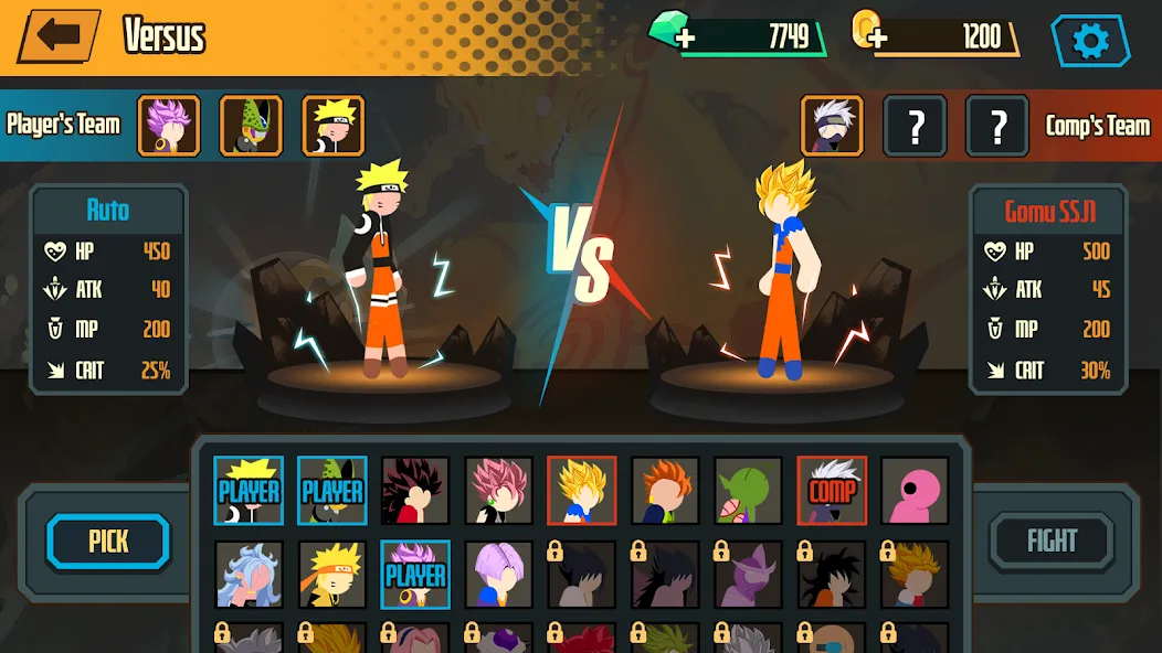 Stickman Dragon Fight - Super [MOD: безлимитные деньги и энергия] Screenshot 5